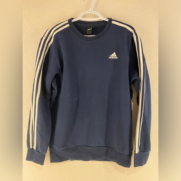 Navy Blue Adidas Sweater Crewneck Size Medium - Picture 1 of 6